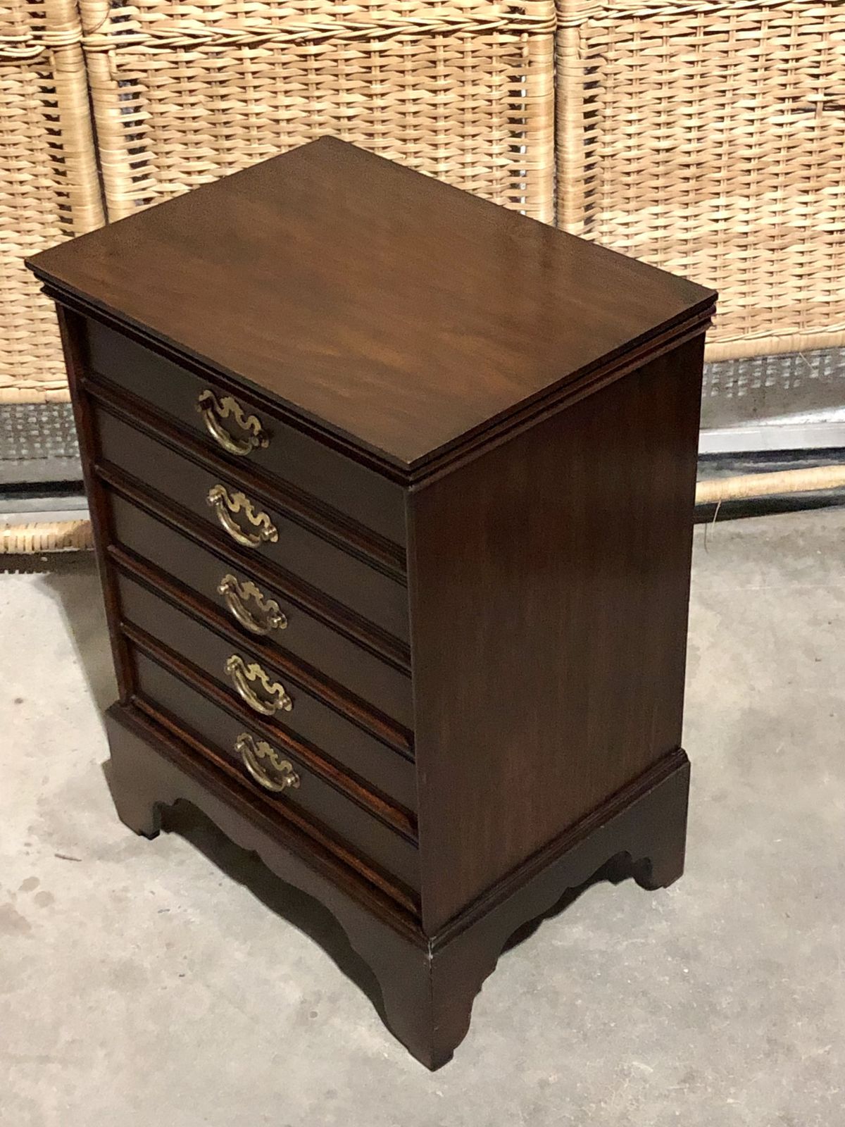 photo buy Handsome Antique Dwarf Music Cabinet / Small Music Chest