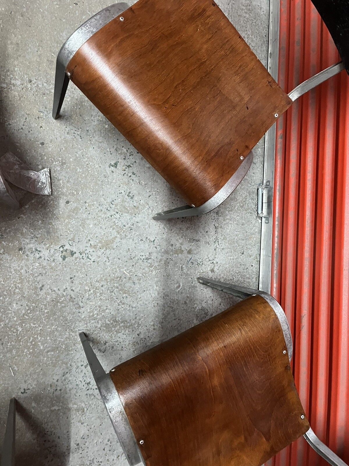photo for sale Esavian Stacking Chair By James Leonard 1950s Rare Wide Frame