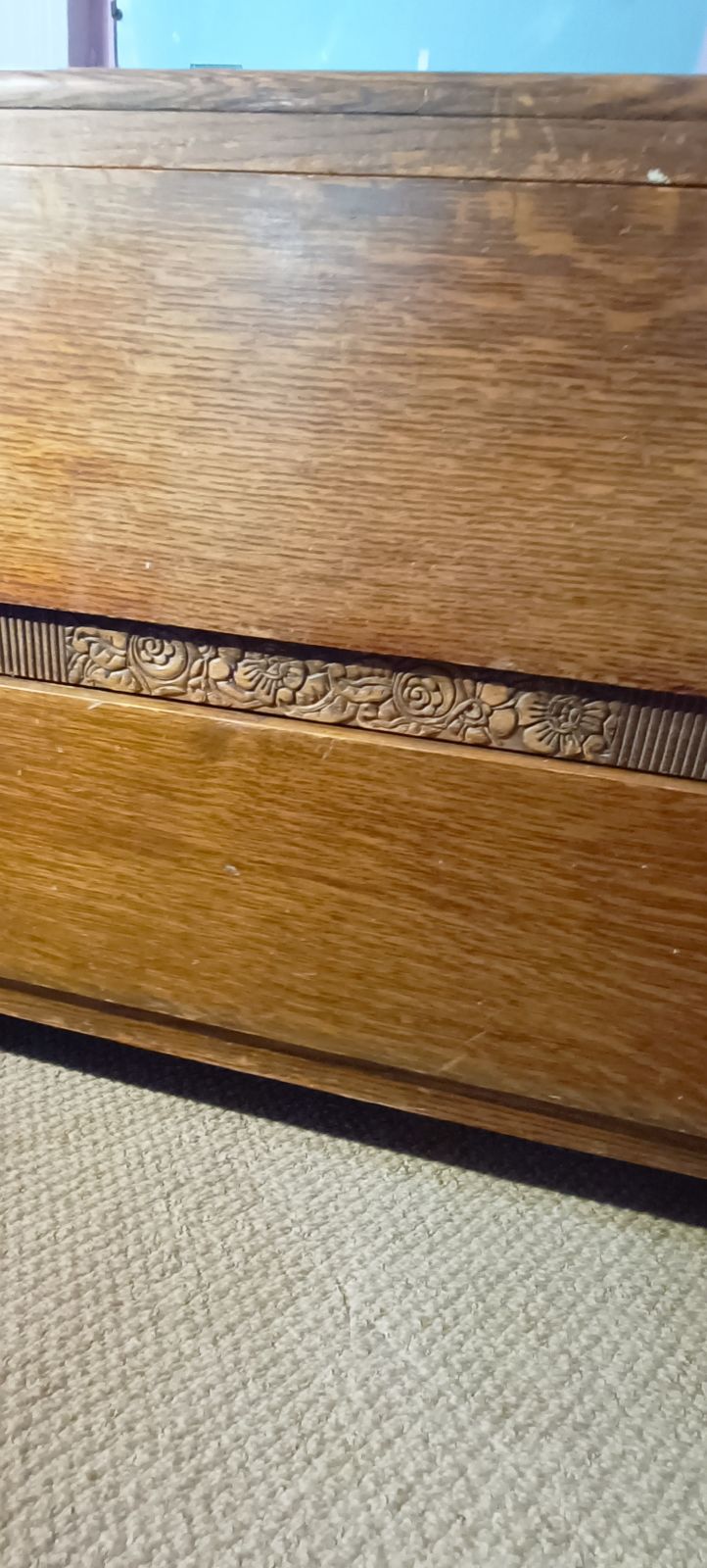 Art Deco Vanity Table/ Dresser Drawers With Oval Looking Glass photo Furniture