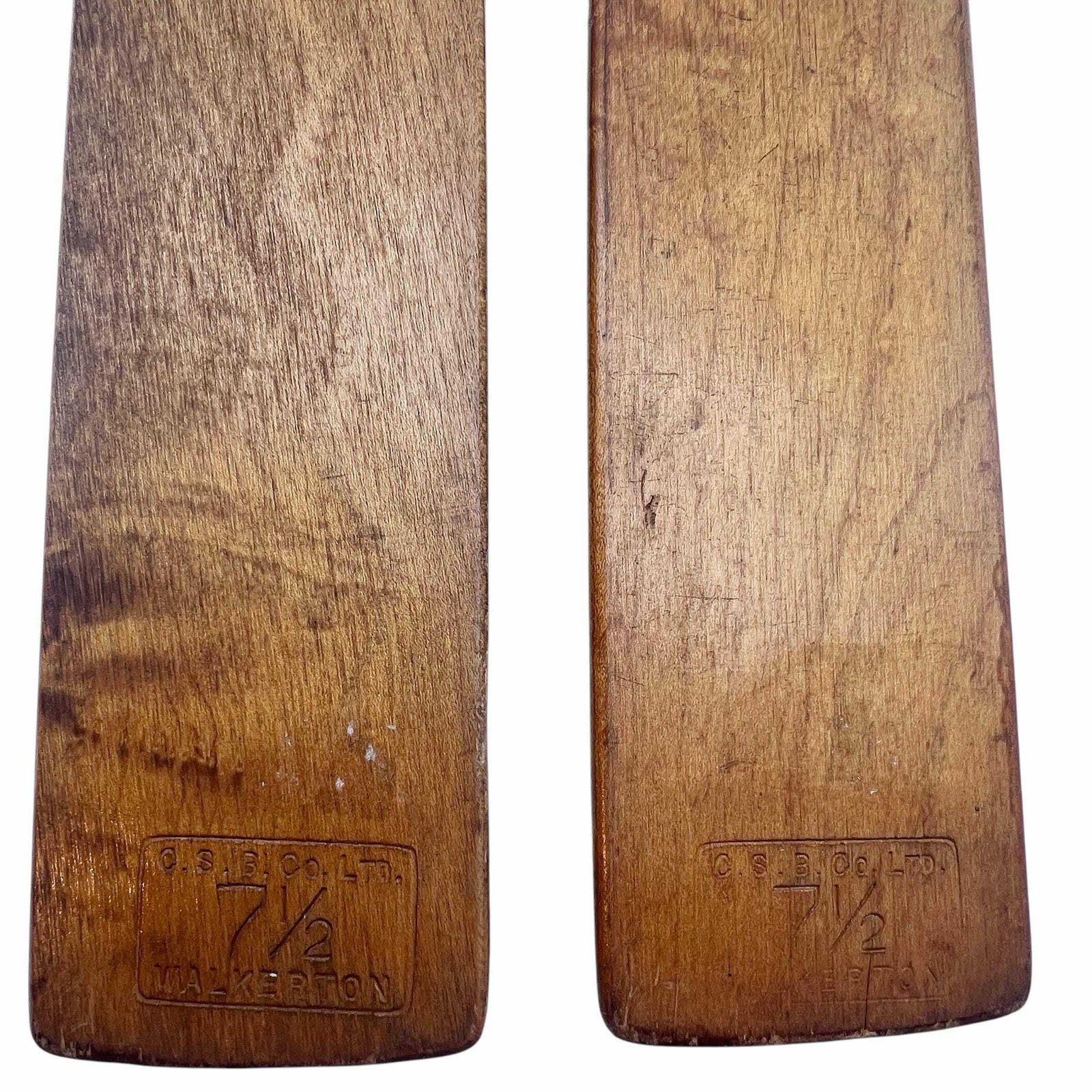 Antique Pair Of C.S.B. Co Ltd Large Sock Driers   Sock Blockers   Stretchers   Hosiery Boards   Canada Spool And Button Walkerton Ontario photo Home Decor