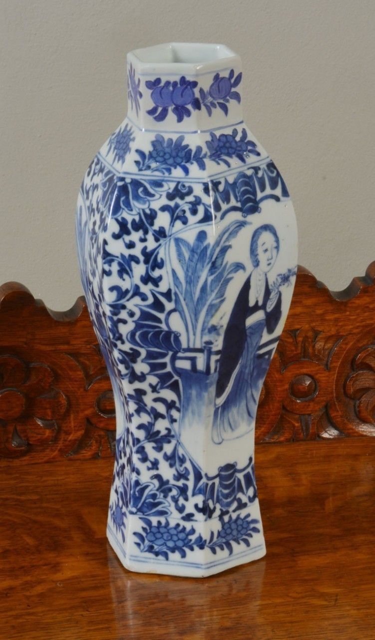 Chinese Blue And White Vase Circa 1900 photo furniture