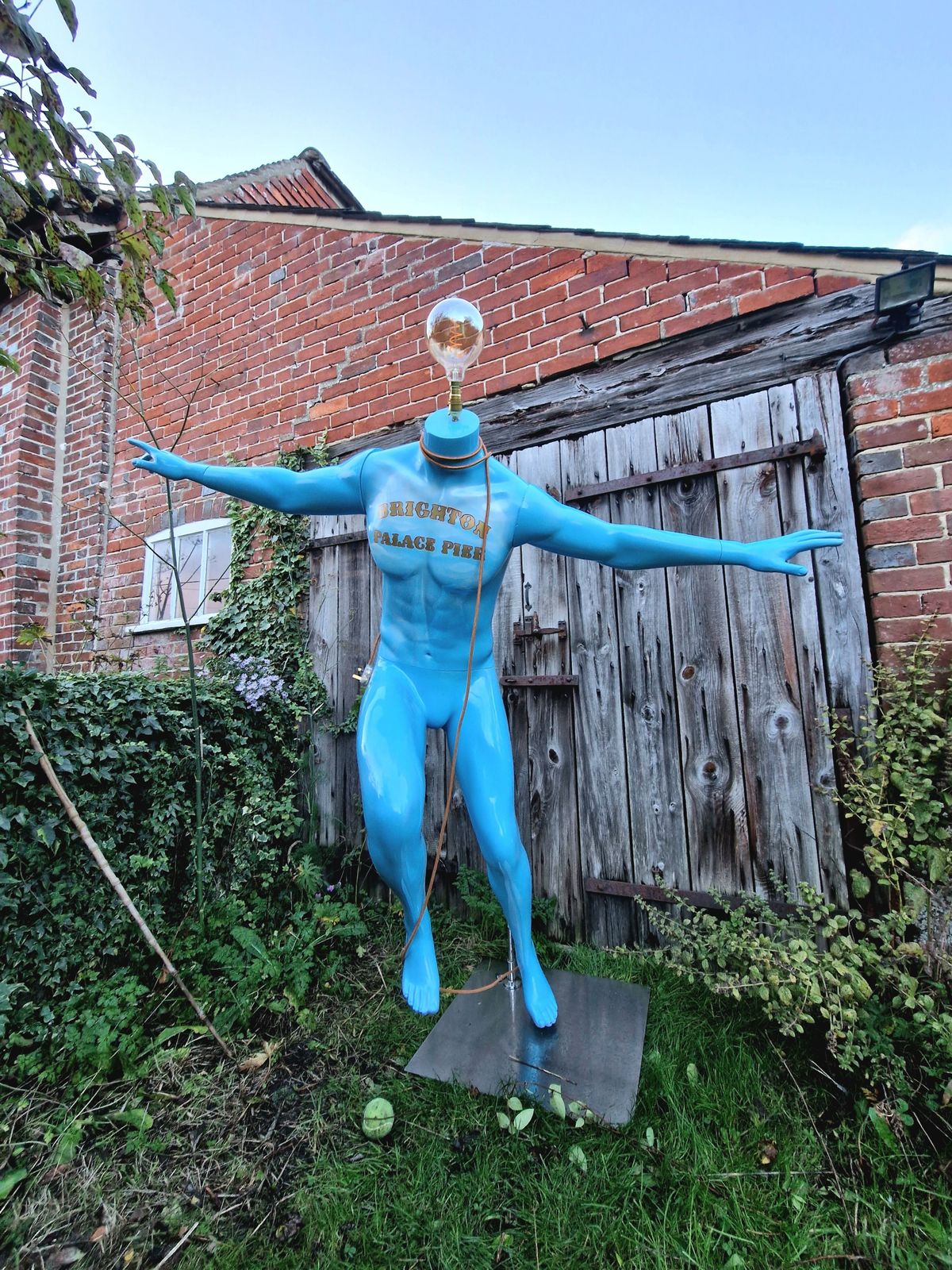 Brighty, By Dolly Fixtures. Quirky, One Of A Kind, Vintage Mannequin Lamp. Originally A Seaside Display Piece.