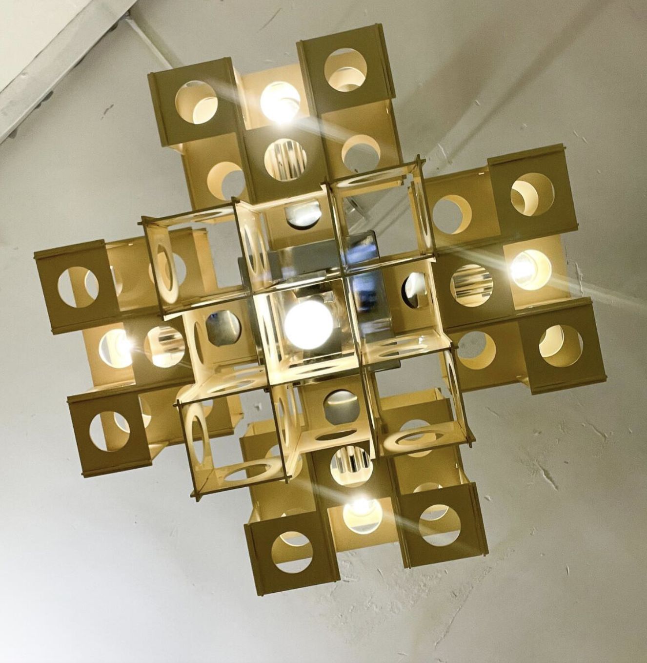Mid Century Modern Suspension By Francesco Bocola For Stilnovo photo Lighting