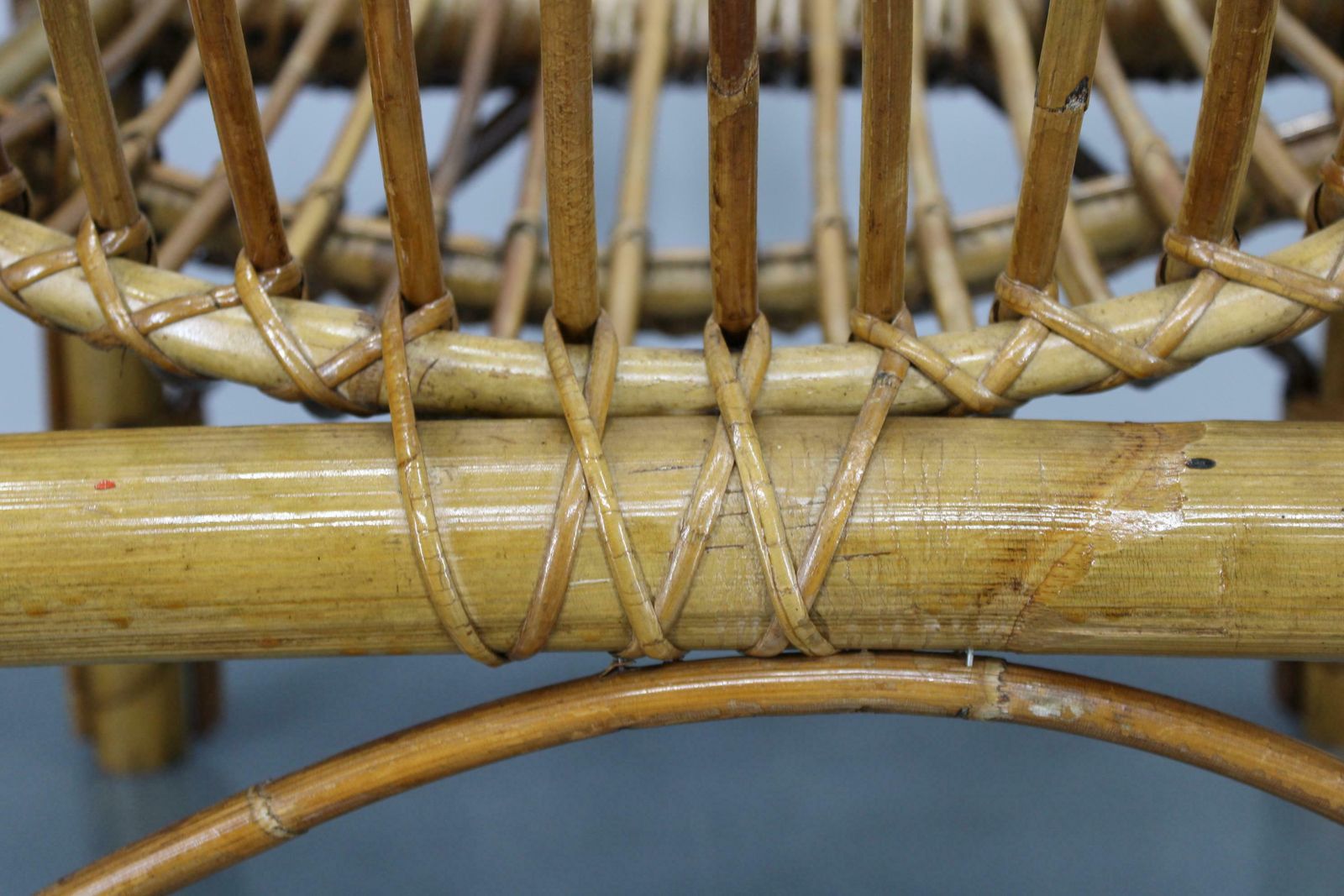 1950s Franco Albini “French Riviera” Rattan Armchair, Italy photo buy