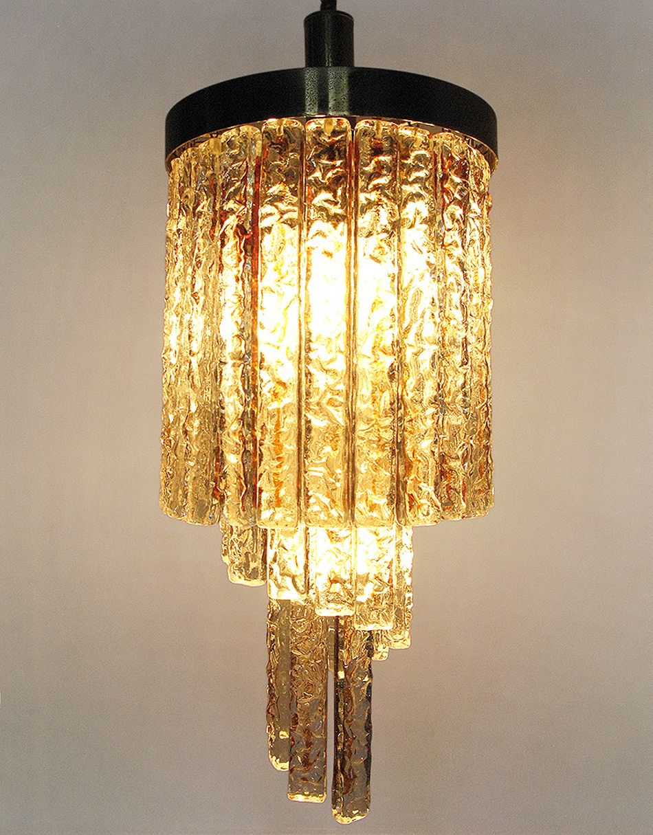 1950s Italian Spiral Chandelier In Murano Glass By Mazzega photo 1400.0