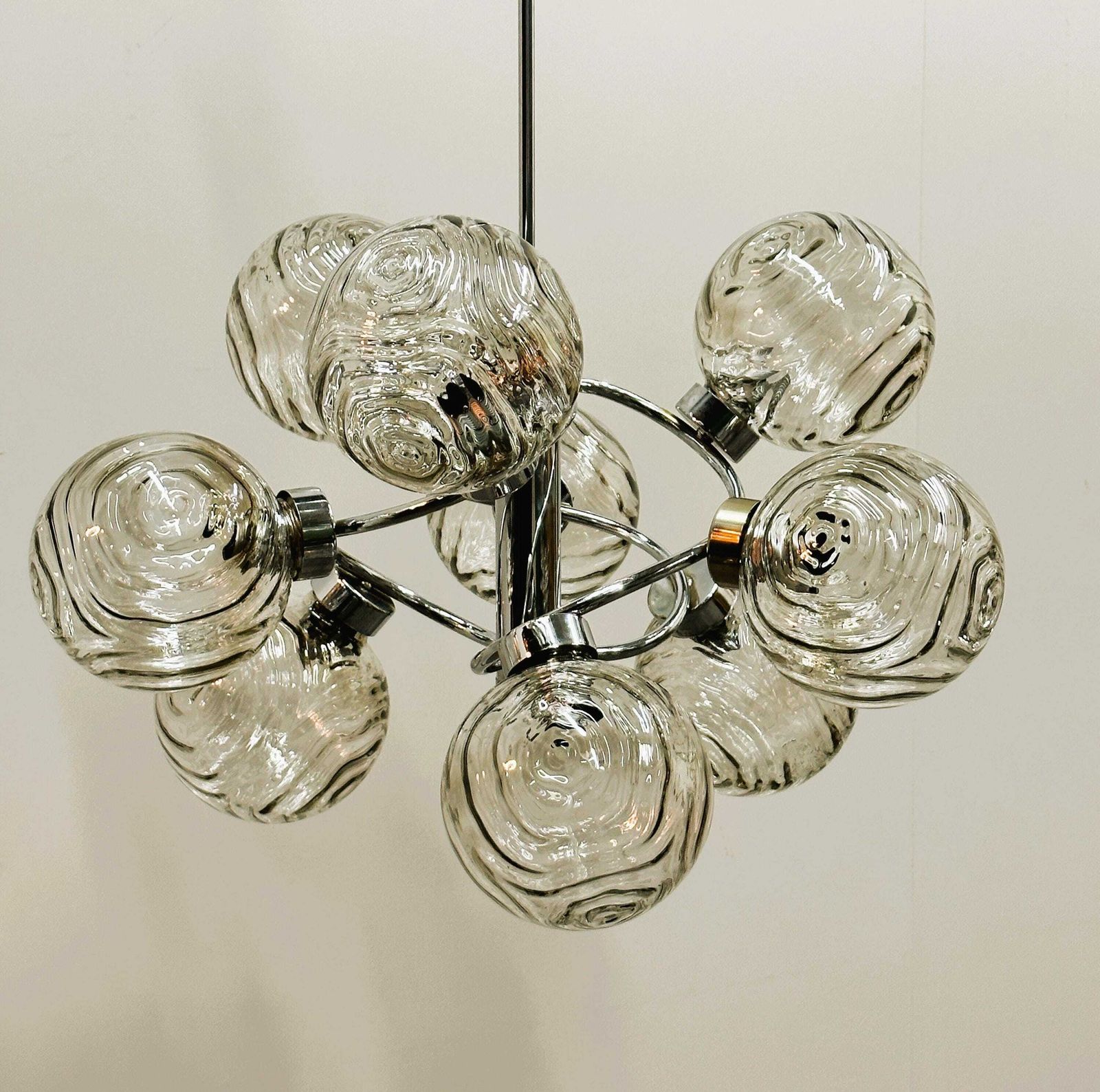 German Space Age Orbital Chandelier By Fischer Leuchten, 1970s. Germany