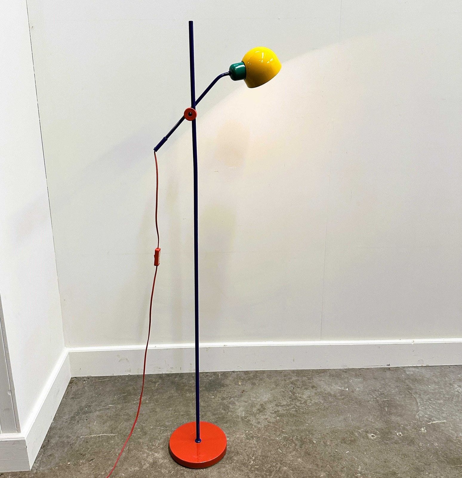 Postmodern Multicolor Metal Floorlamp By Veneta Lumi, 1980s Italy. photo furniture