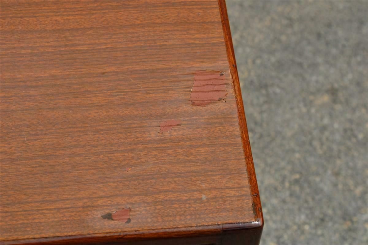 Furniture Small Walnut And Laminate Desk With Drawers Gio Ponti 1950 With Authentication photo