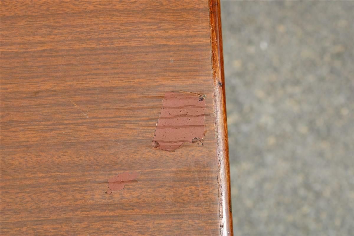 12766.0 Small Walnut And Laminate Desk With Drawers Gio Ponti 1950 With Authentication photo