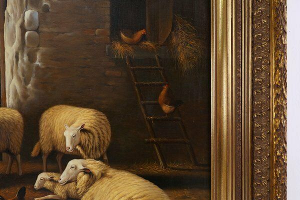 Belgian Artist, Baroque Scene, 1991, Oil On Canvas, Frame photo 1202.0