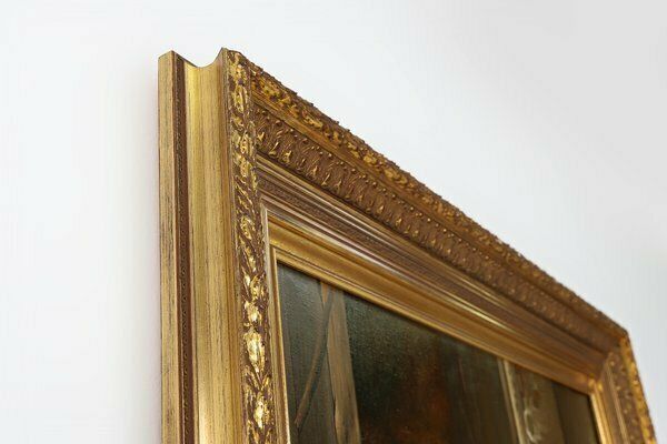 photo furniture Belgian Artist, Baroque Scene, 1991, Oil On Canvas, Frame