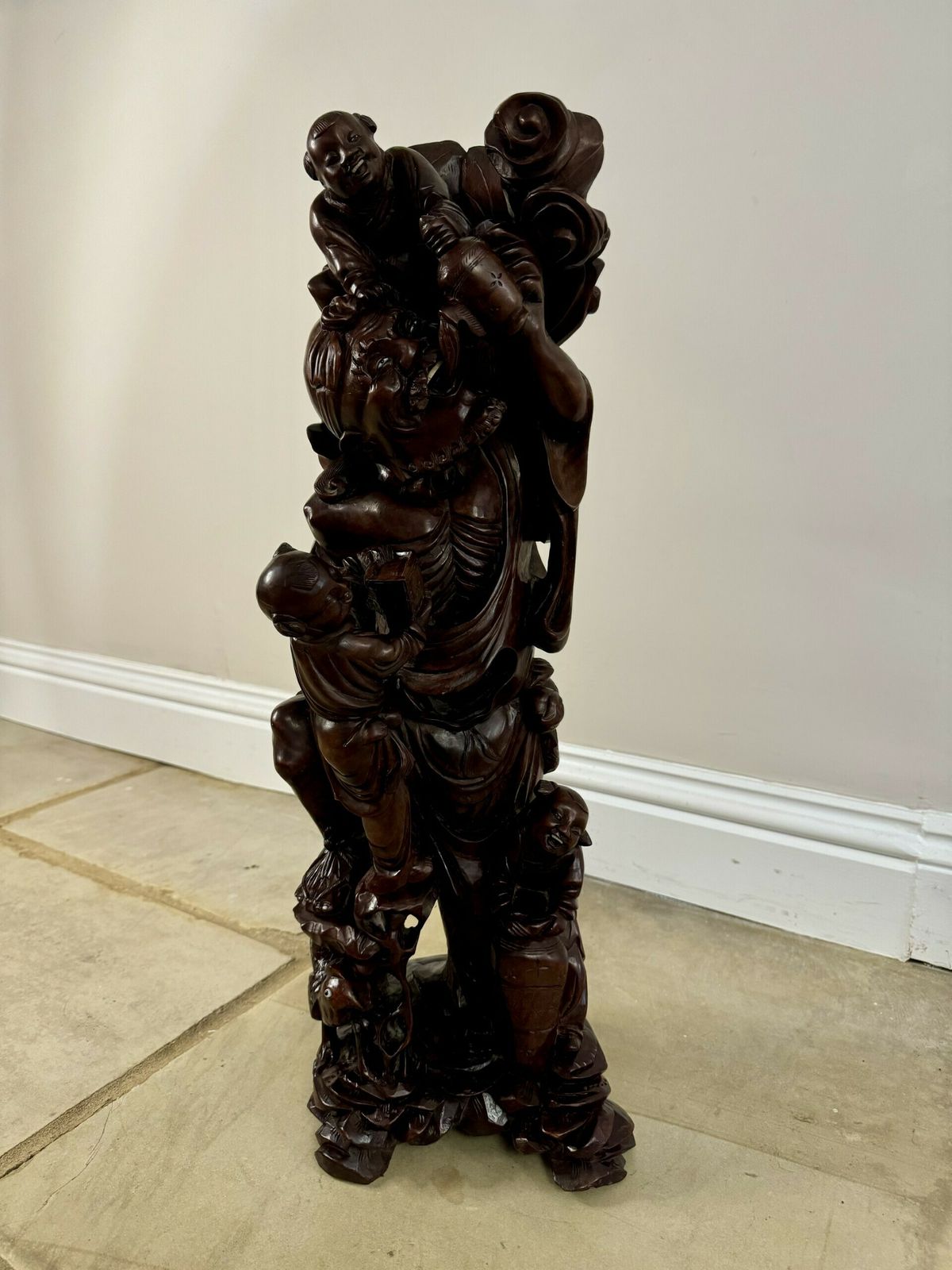 Superb Quality Large Antique Carved Hardwood Chinese Figure photo 1085.0