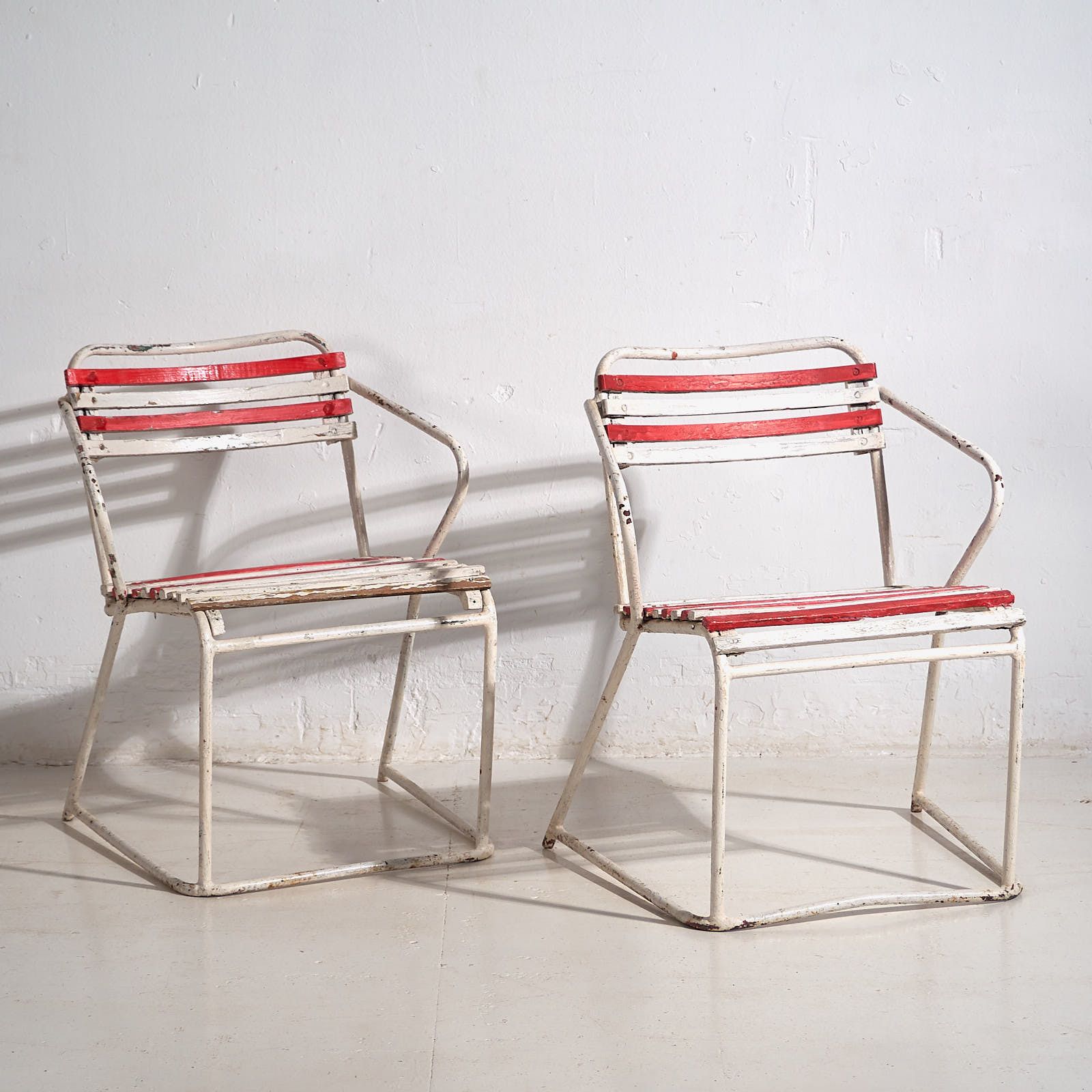 Antique Outdoor Chairs (C.1920). Set Of 2 Pieces