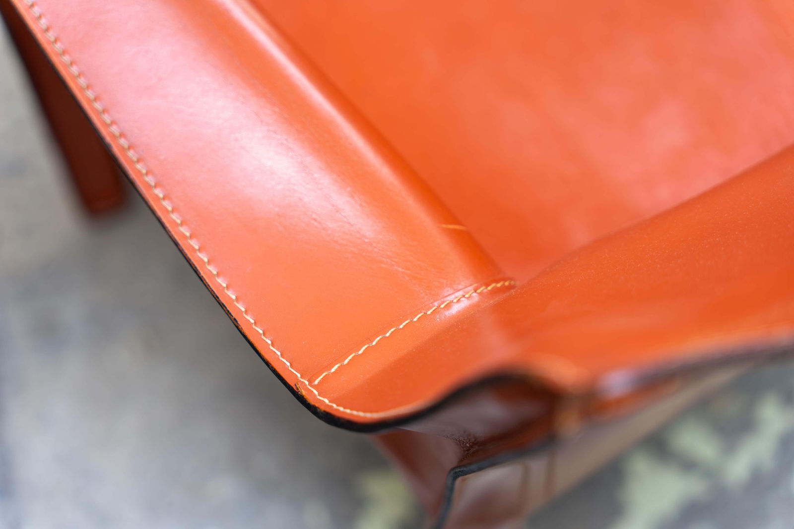 Leather "Cab" 413 Arm Chair By Mario Bellini Cassina, 1977 photo vintage