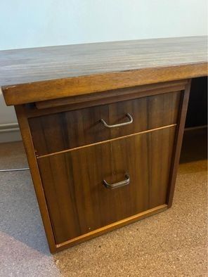 Morris Of Glasgow Curved Mid Century Desk photo for sale