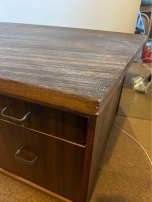 Morris Of Glasgow Curved Mid Century Desk photo Furniture