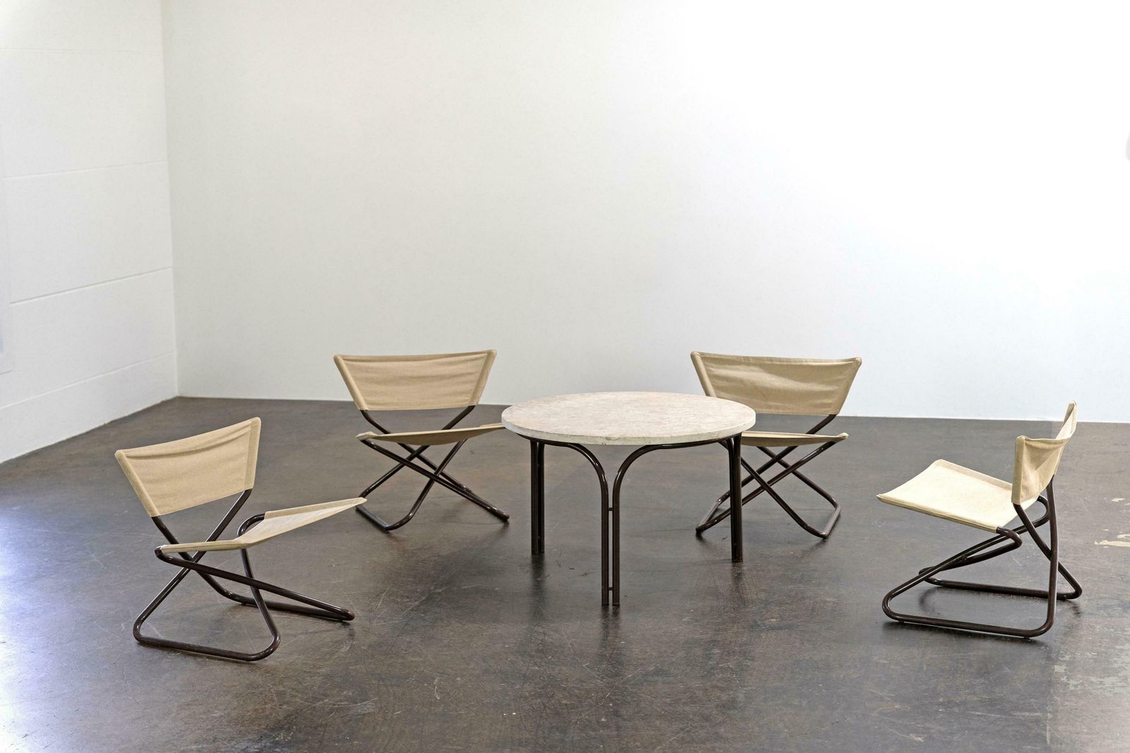 Four Z Down Folding Lounge Chairs And Table By Erik Magnussen, Torben ørskov photo furniture