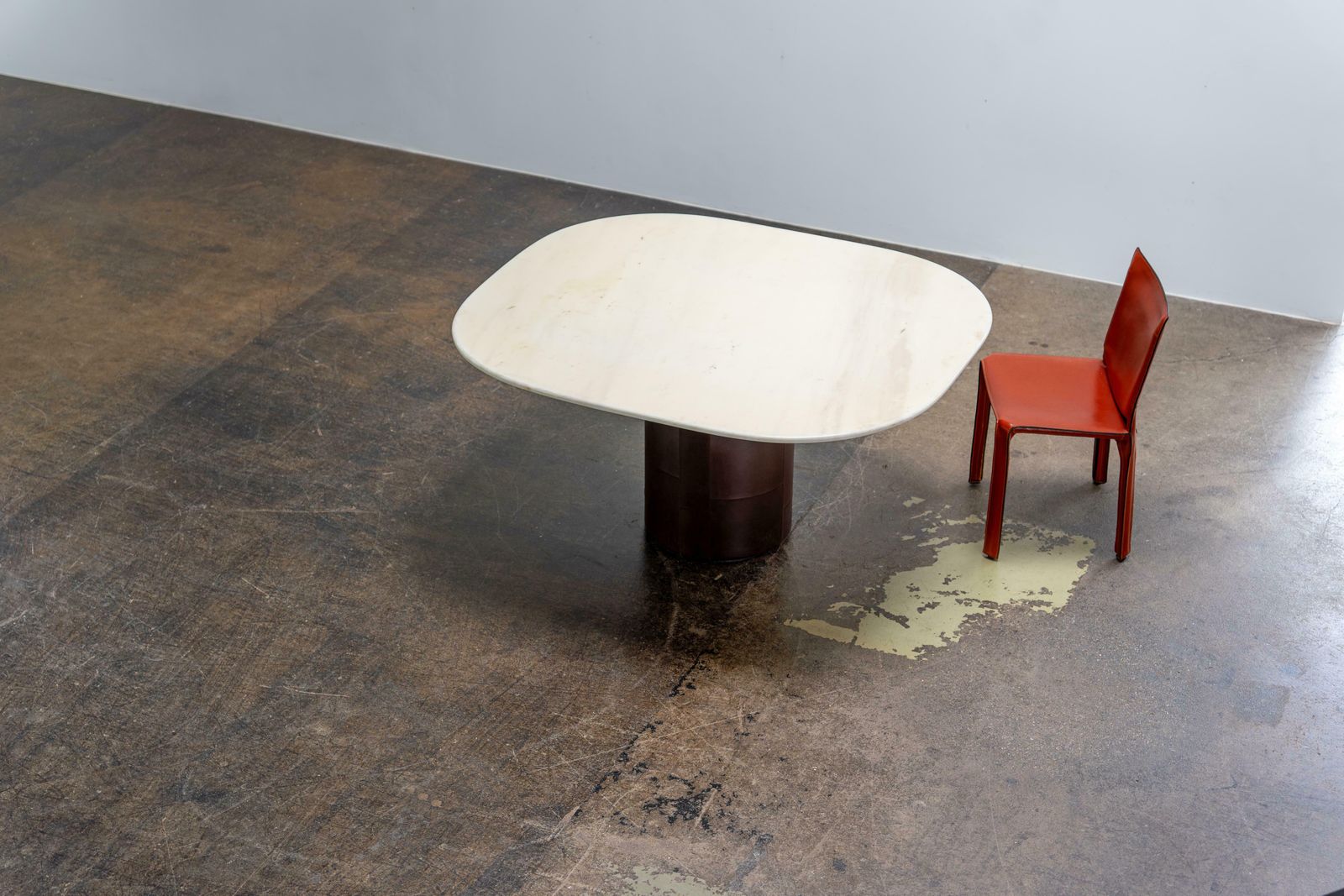 Leather And Marble Dining Table By Afra And Tobia Scarpa B&B Italia, 1974 photo for sale