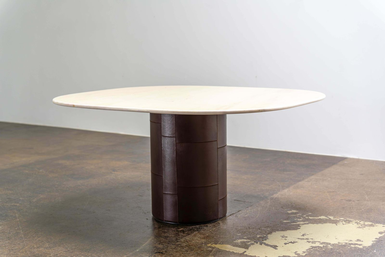 Leather And Marble Dining Table By Afra And Tobia Scarpa B&B Italia, 1974
