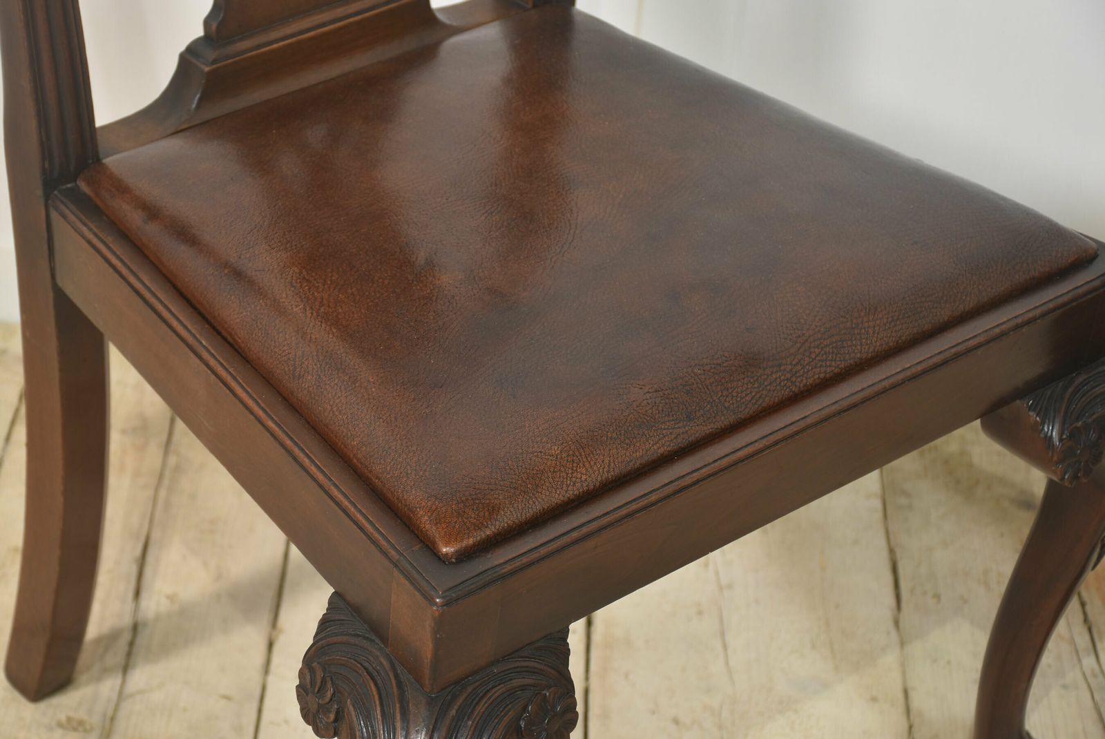 Set Of Eight Mahogany Dining Chairs In Chippendale Style photo for sale