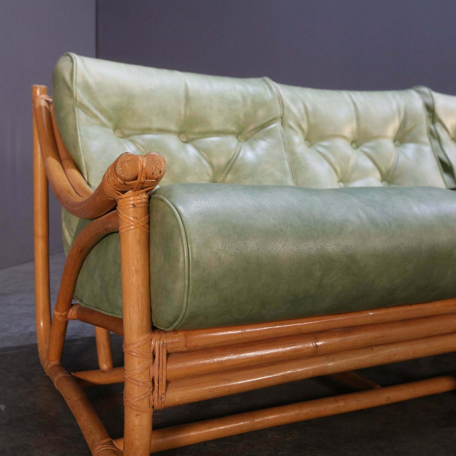 photo furniture Mid Century Bamboo Sofa By Angraves Of Leicester