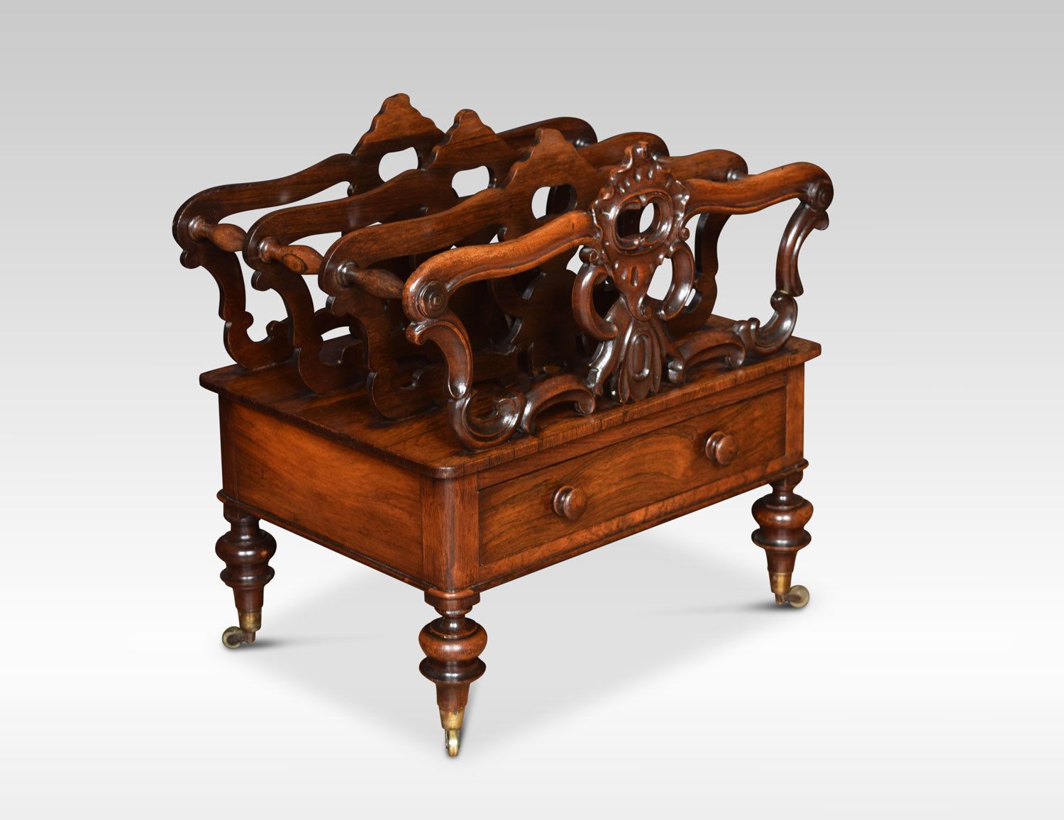 Early Victorian Rosewood Canterbury photo furniture