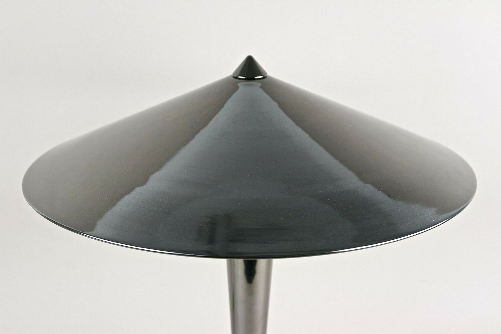 Mid Century Modern Grey Chromed Table Lamp With Brass Sphere, Italy Ca. 1970 photo Garden Lighting
