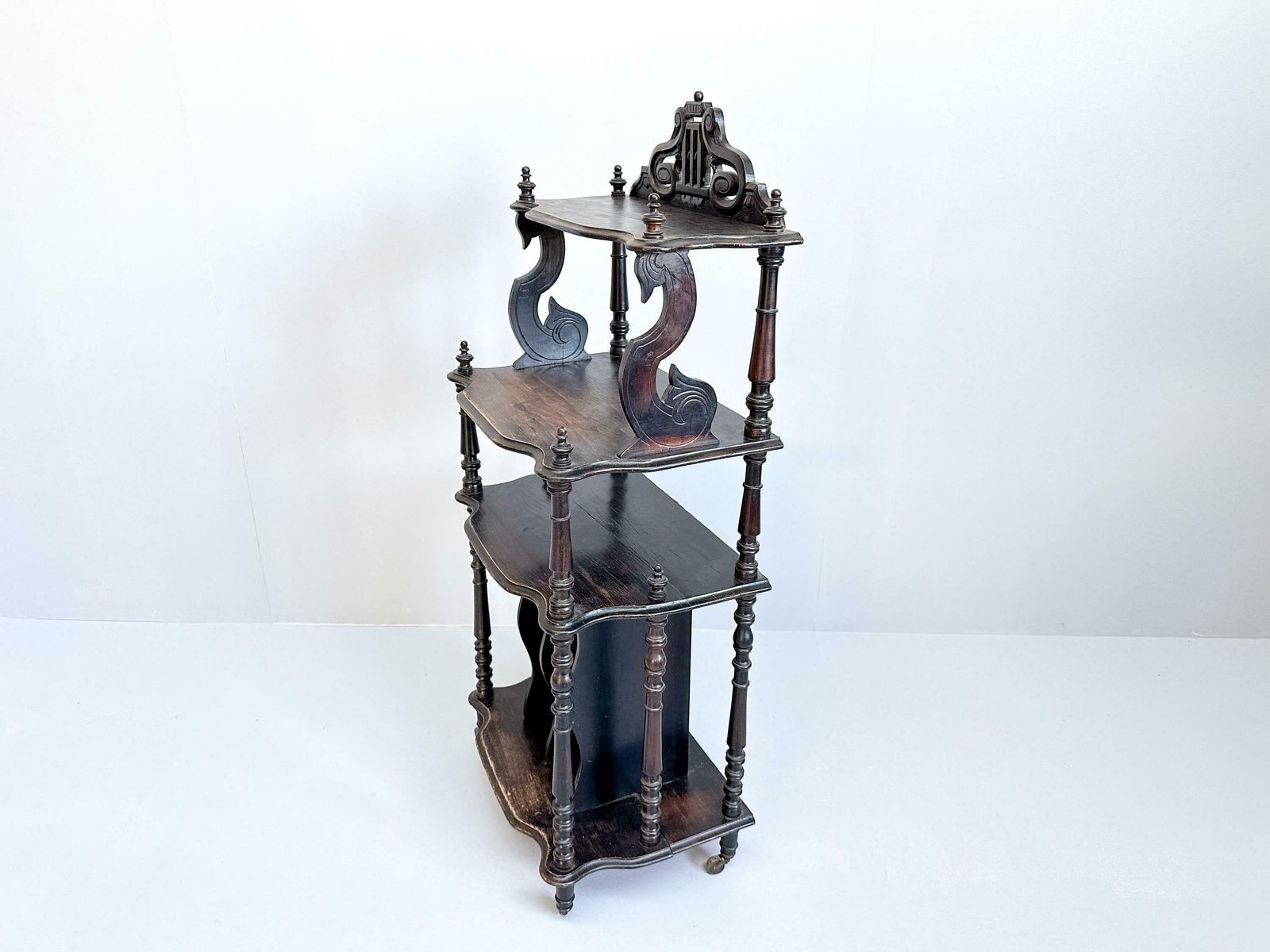 Vintage Wooden Etagere On Castors, Music Stand, Whatnot photo 393.0