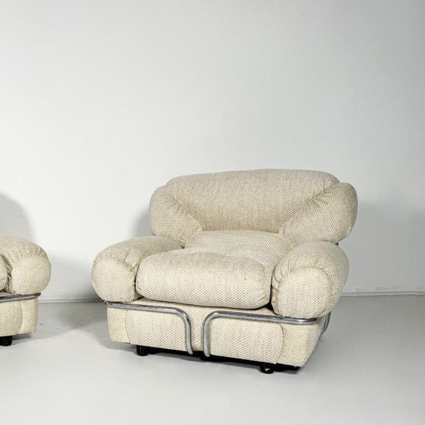 Mid Century Modern Pair Of Italian Armchairs, 1960s photo for sale