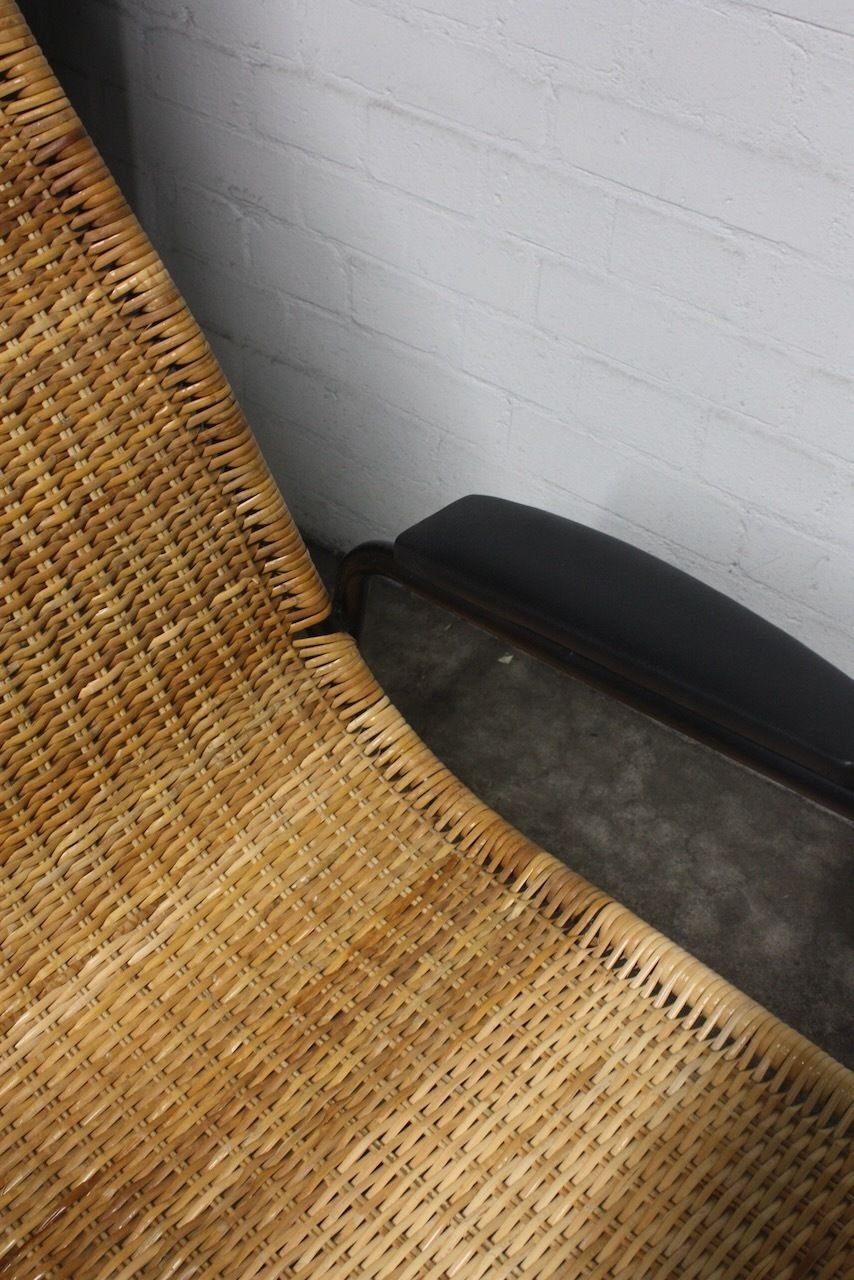 photo for sale 1960s Cane Lounger And Foot Stool By Alf Svensson For Ljungs Industrier Ab