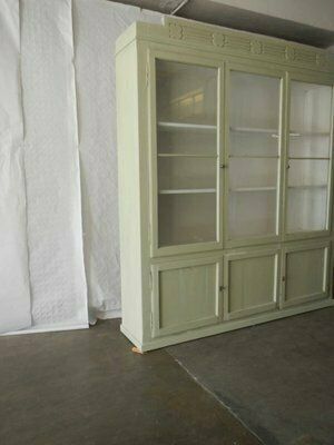 Vintage Fir Display Cabinet, 1950s photo vintage