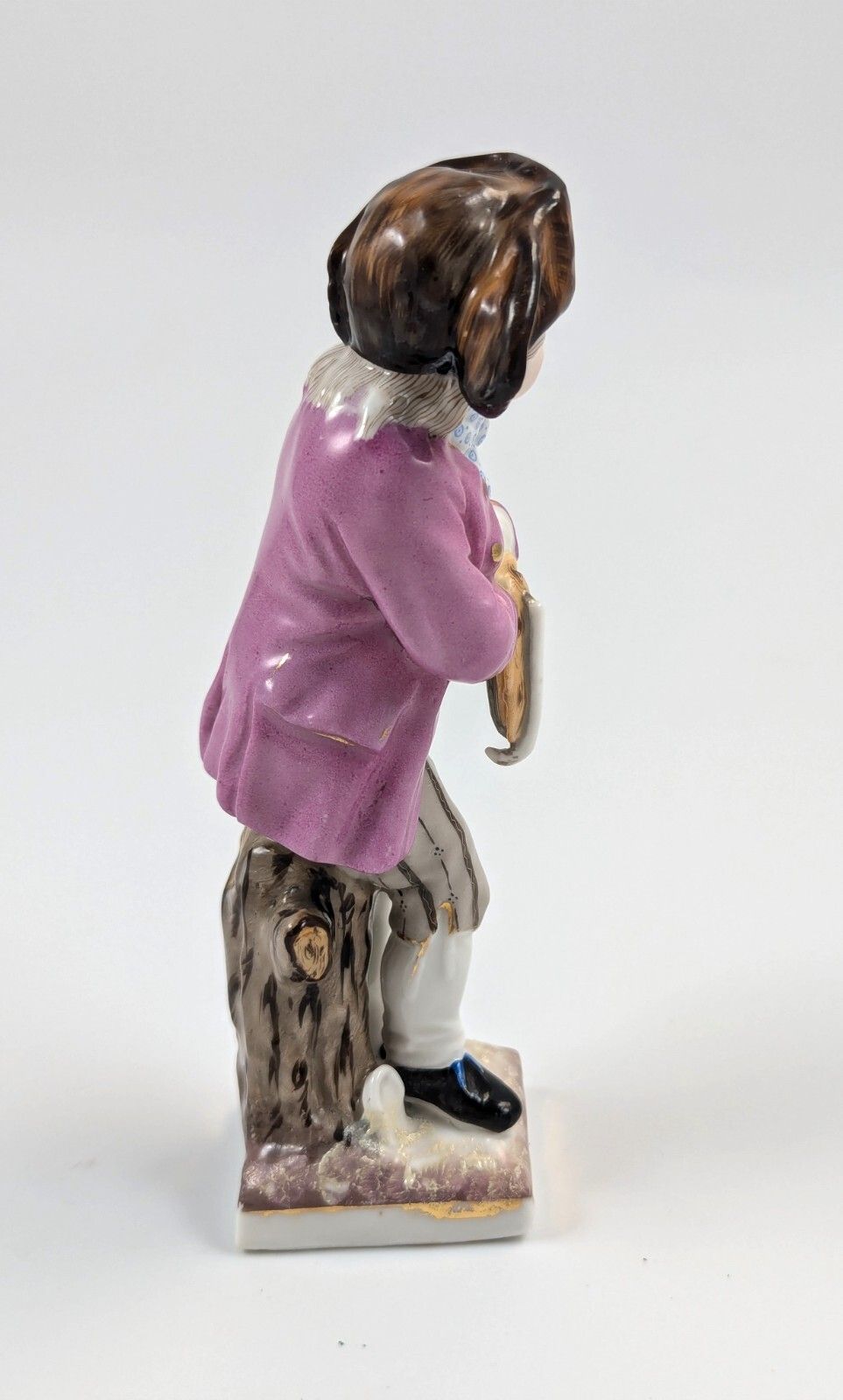 Antique Sitzendorf Porcelain Figurine Of Skater With Skate, 1885. photo 180.0