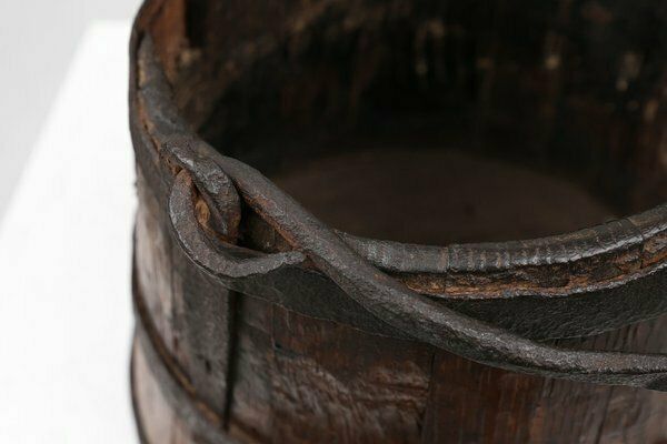 photo furniture French Handmade Wooden Bucket, 15th Century
