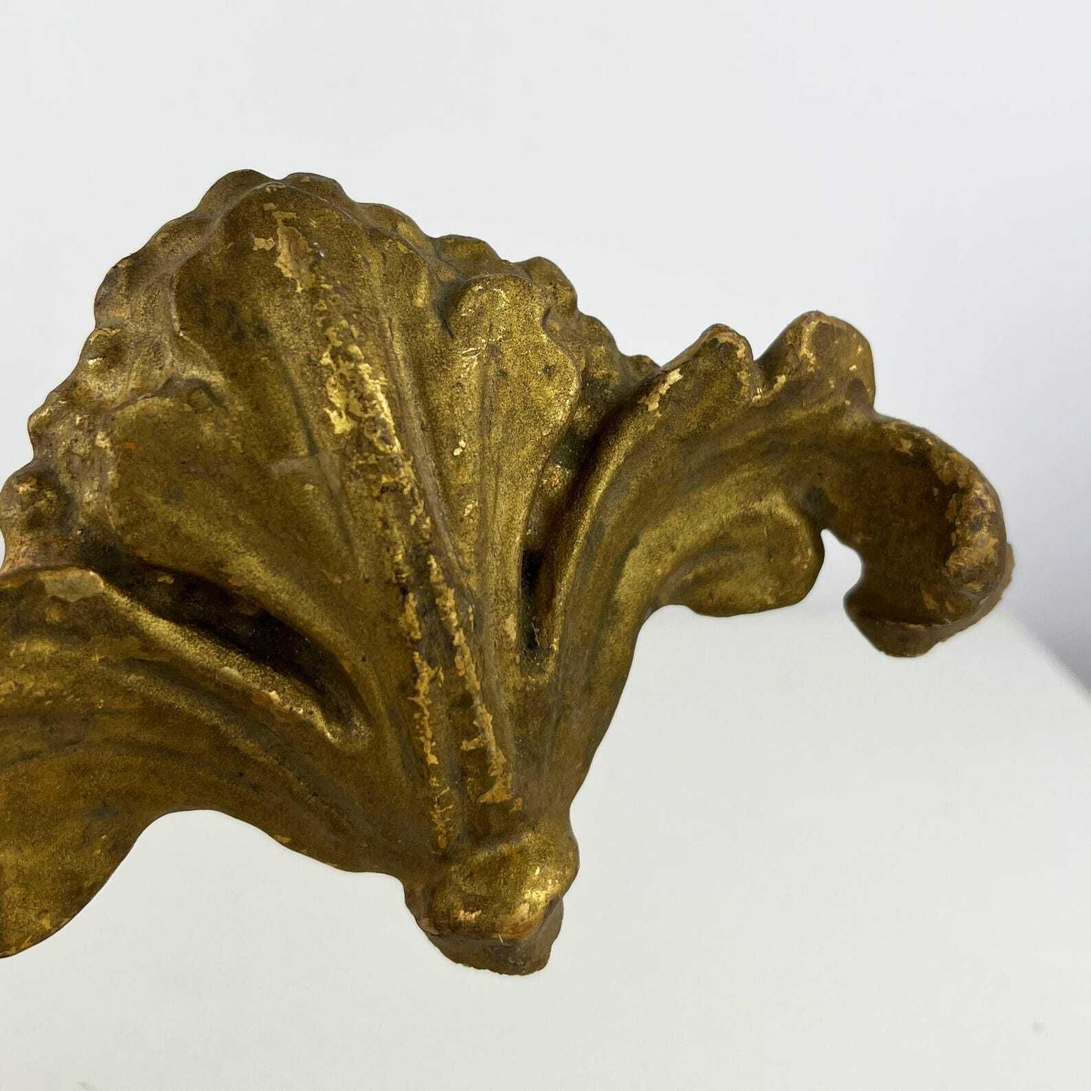 Small Antique Gilt Wood Carving Fragment, Architectural Salvage photo for sale