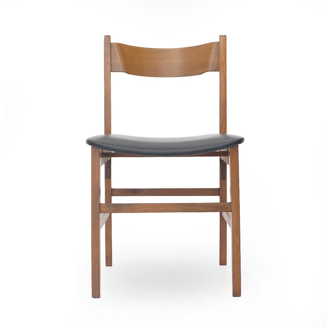 photo furniture 4 Wooden Chairs With Padded Seat, 1950s
