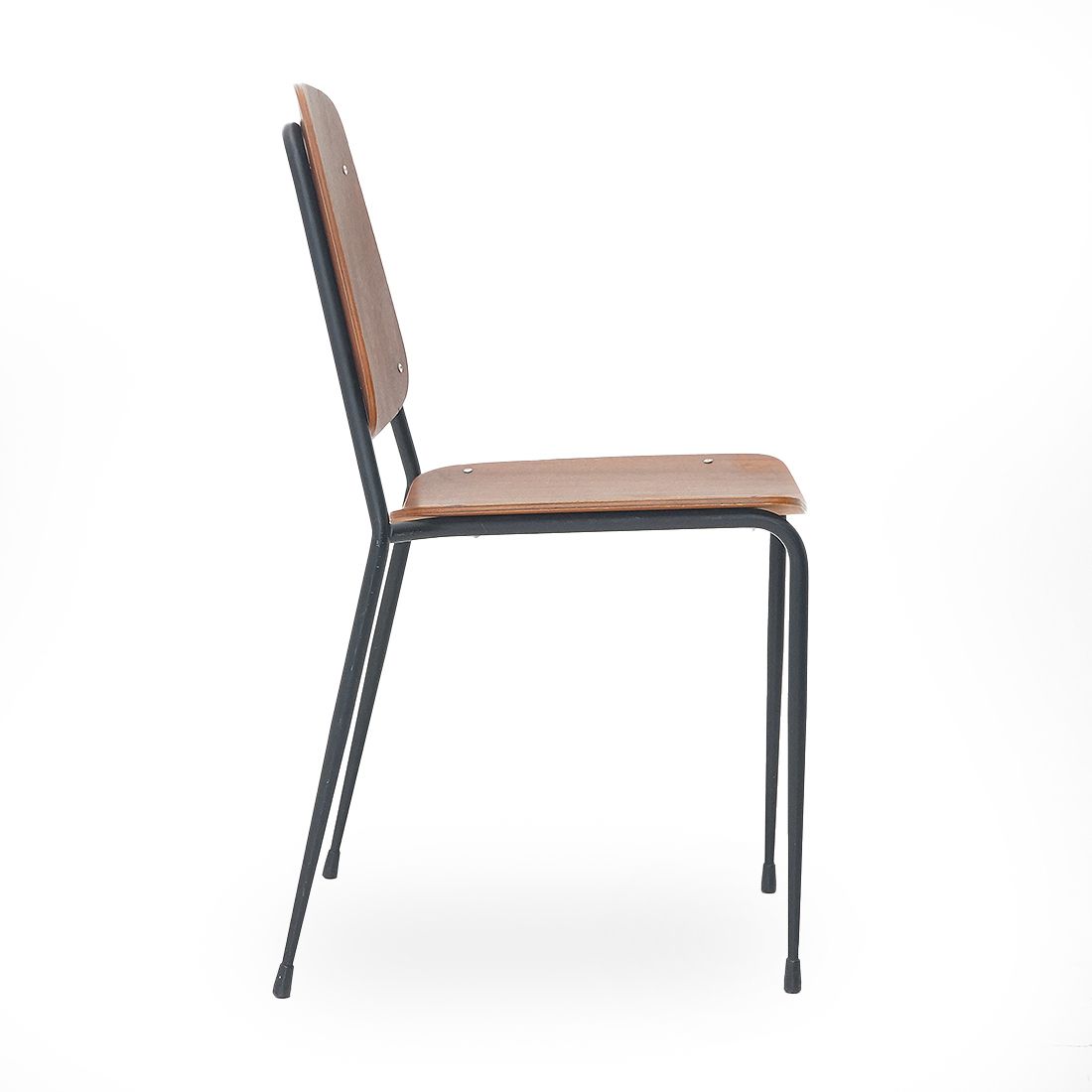 photo for sale 4 Chairs With Seat And Back In Curved Plywood, 1960s