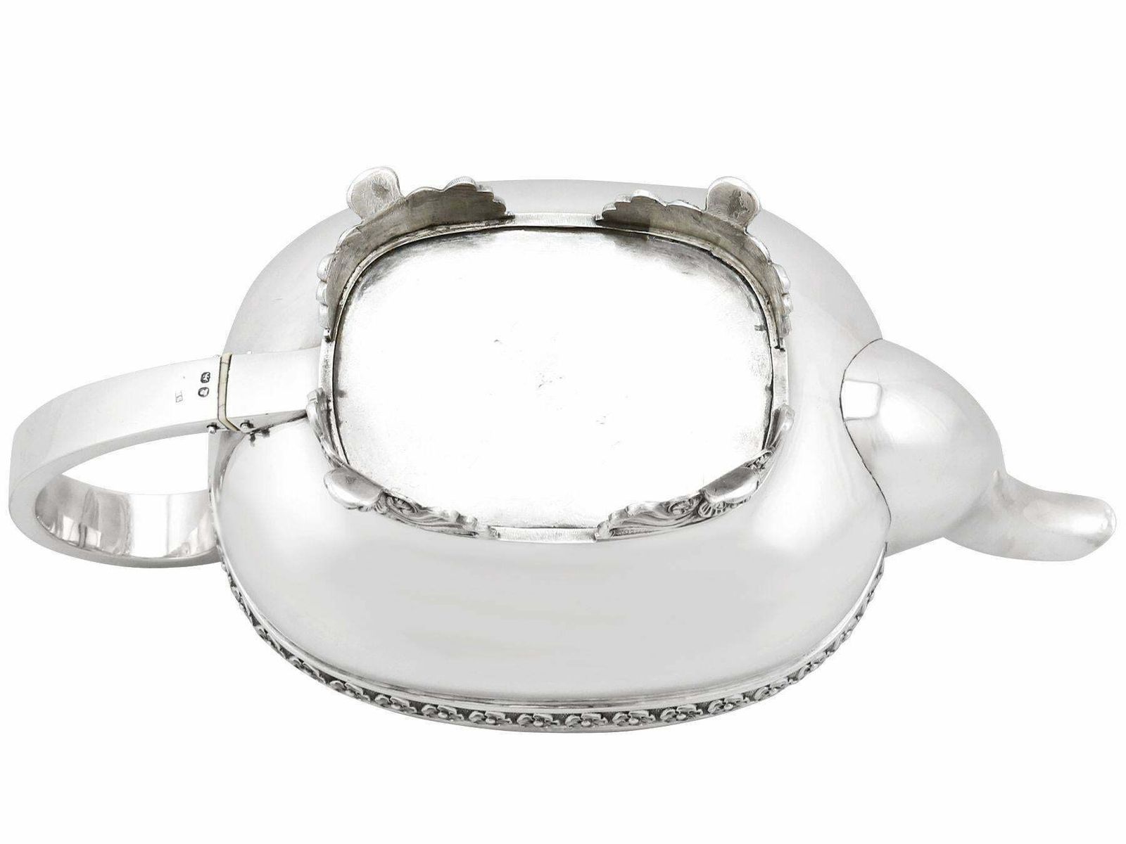 Home Decor Antique English Sterling Silver Three Piece Tea Service In The Regency Style photo