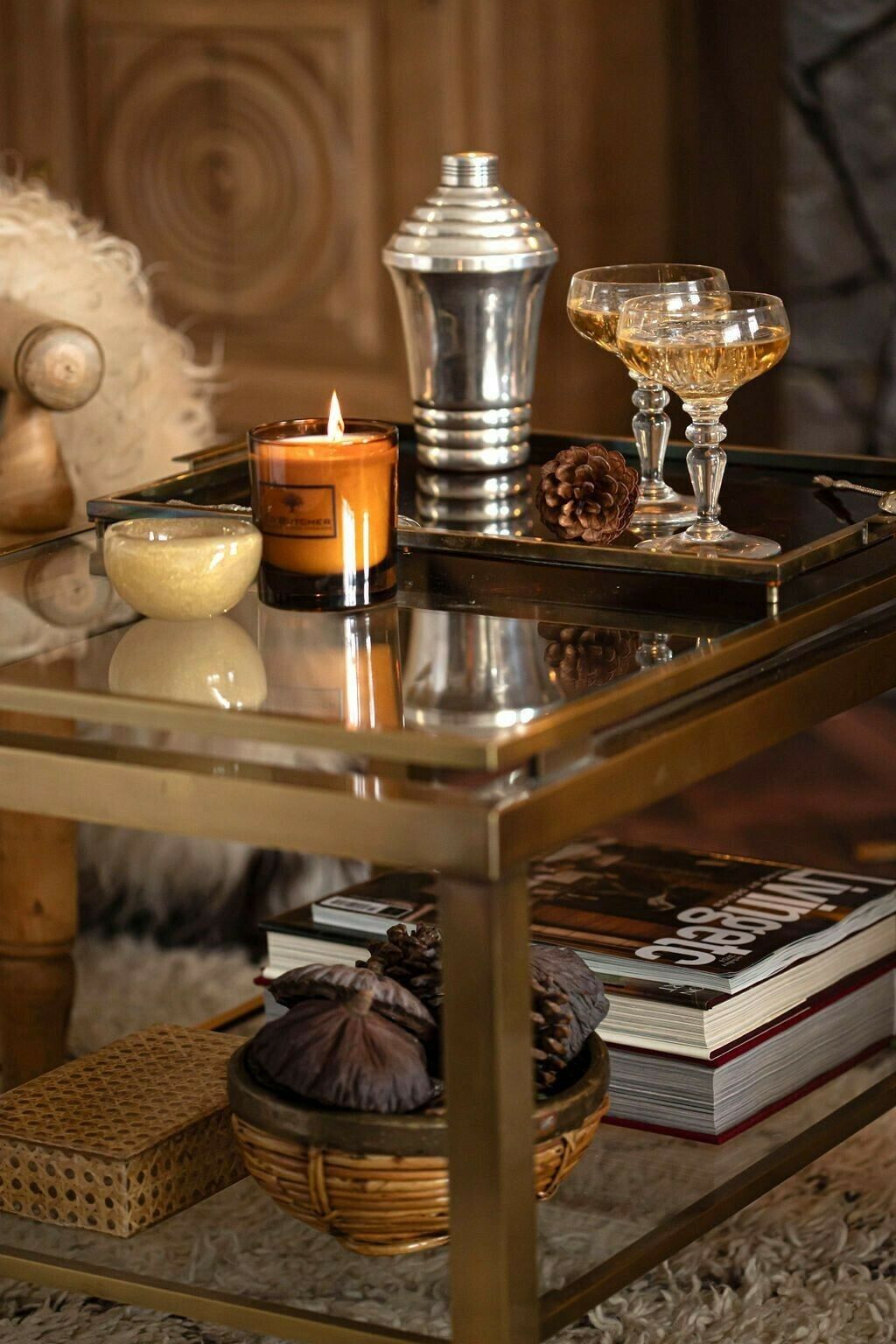 An Italian 1970s Woven Bamboo And Brass Bowl In The Style Of Gabriella Crespi photo furniture