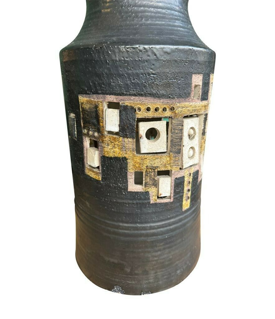 photo vintage A Very Large 1960s Ceramic Lamp By French Ceramicist Georges Pelletier For Accolay Potteries