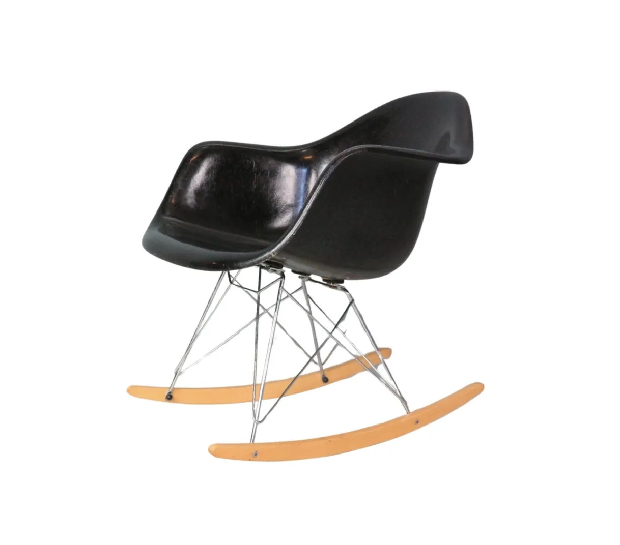 Charles & Ray Eames "Rar" Black Original Rocking Chair, 1977 photo furniture