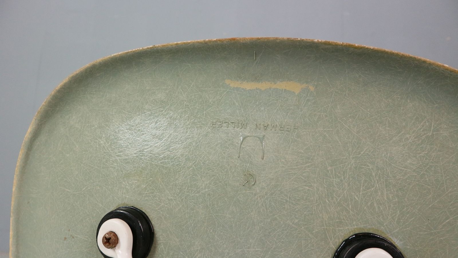 Charles & Ray Eames "La Fonda" Sea Foam Green Fiberglass Chairs Herman Miller photo furniture