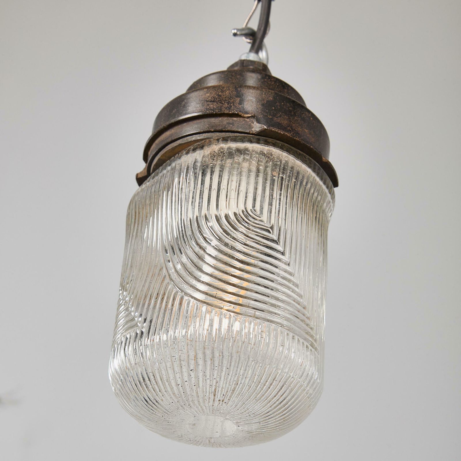 1950’s New Old Stock Striped Mottled Cylinder Pendant Lamps – Single Lamp photo buy