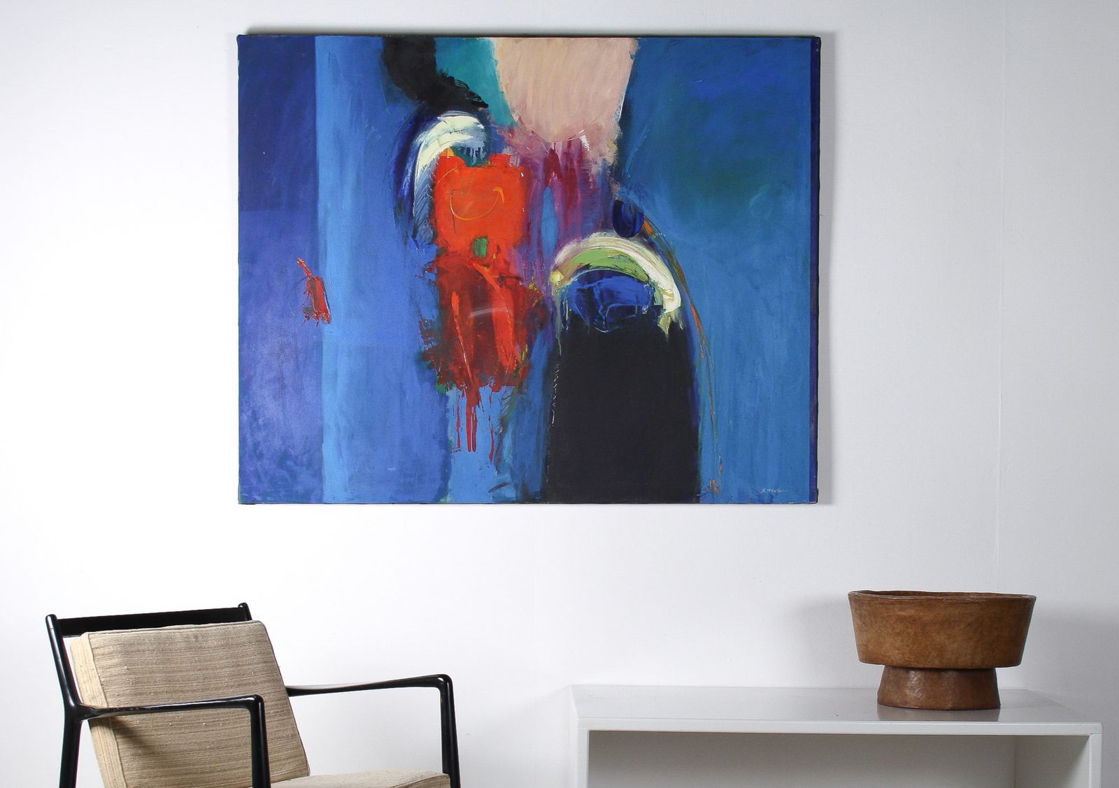 A Large Abstract Oil On Canvas Painting By Robert K Mckellar (1945 2009)