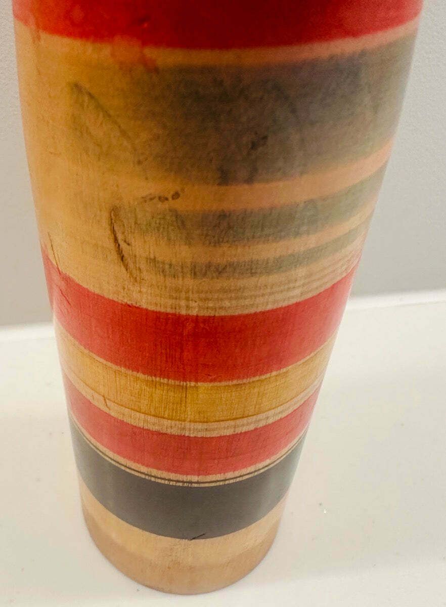 photo buy Vintage Striped Japanese Traditional Kokeshi Doll   Yajirou Kei