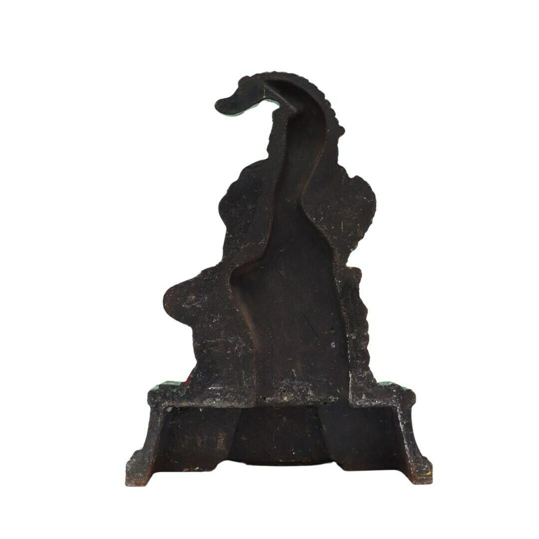 Mid Century Punch Cast Iron Doorstop 6 Kgs, Antique British Cast Iron Comic Character Figure. photo vintage