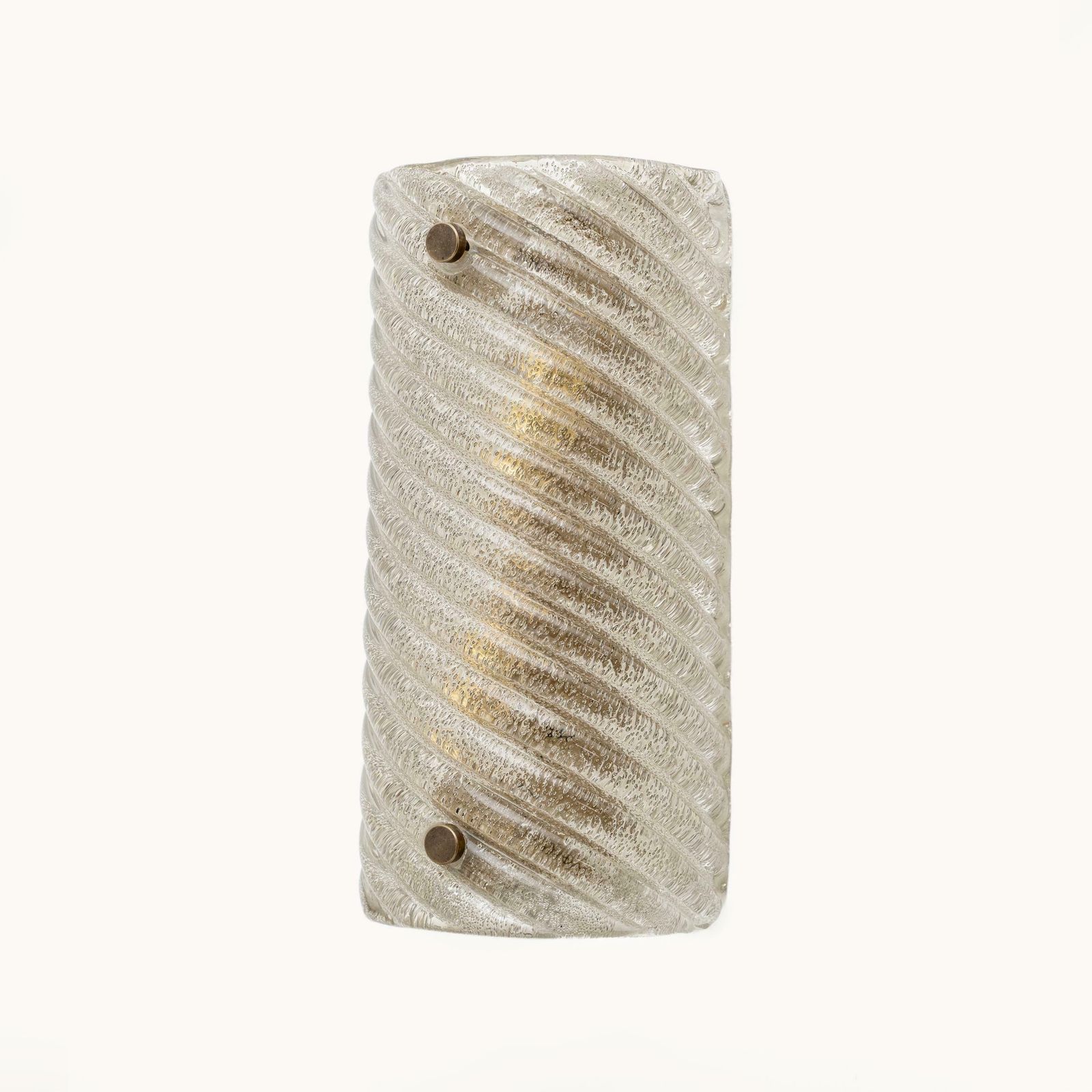 Pair Of Barovier & Toso Style Modern Murano Glass Smoked Twisted Sconces / Cm H25 photo furniture