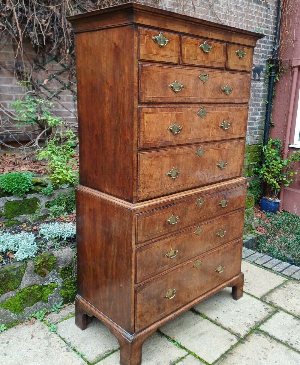 Beautiful Early 18th Century Walnut Chest On Chest photo vinterior