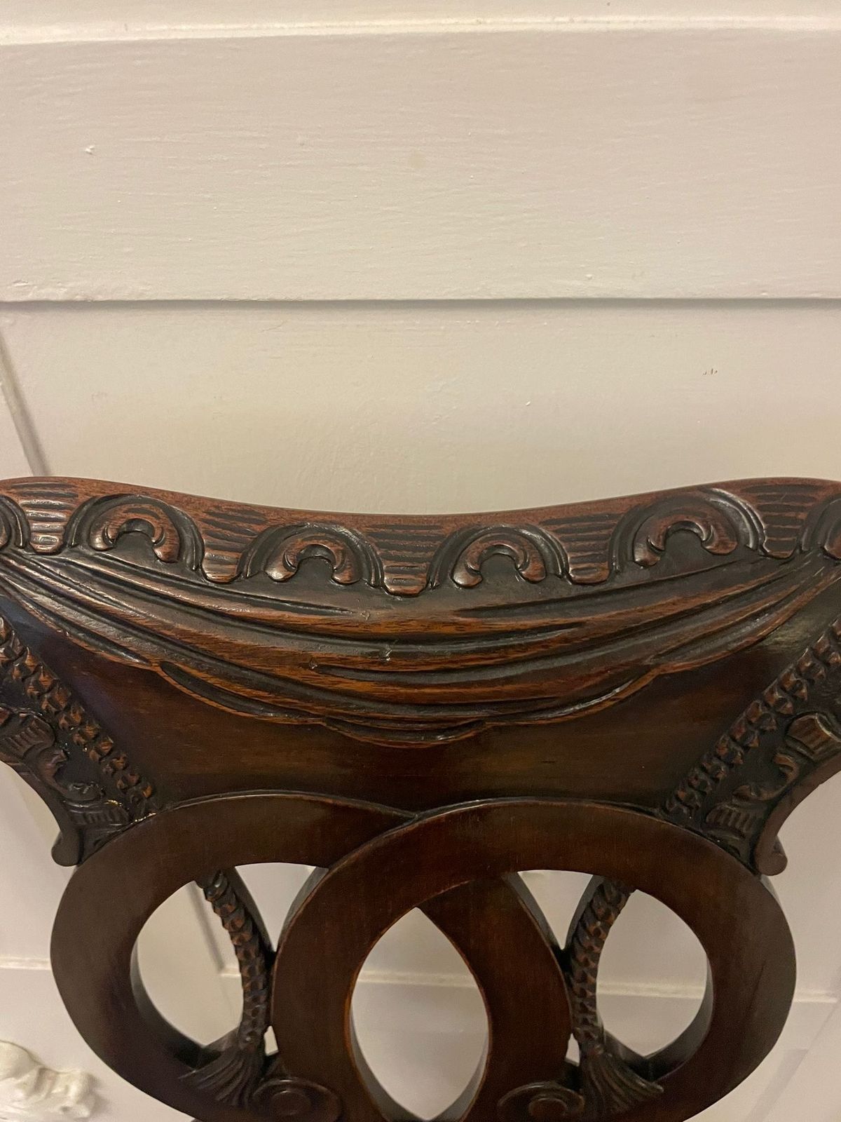 Outstanding Quality Set Of 8 Antique 19th Century Carved Mahogany Dining Chairs photo vintage