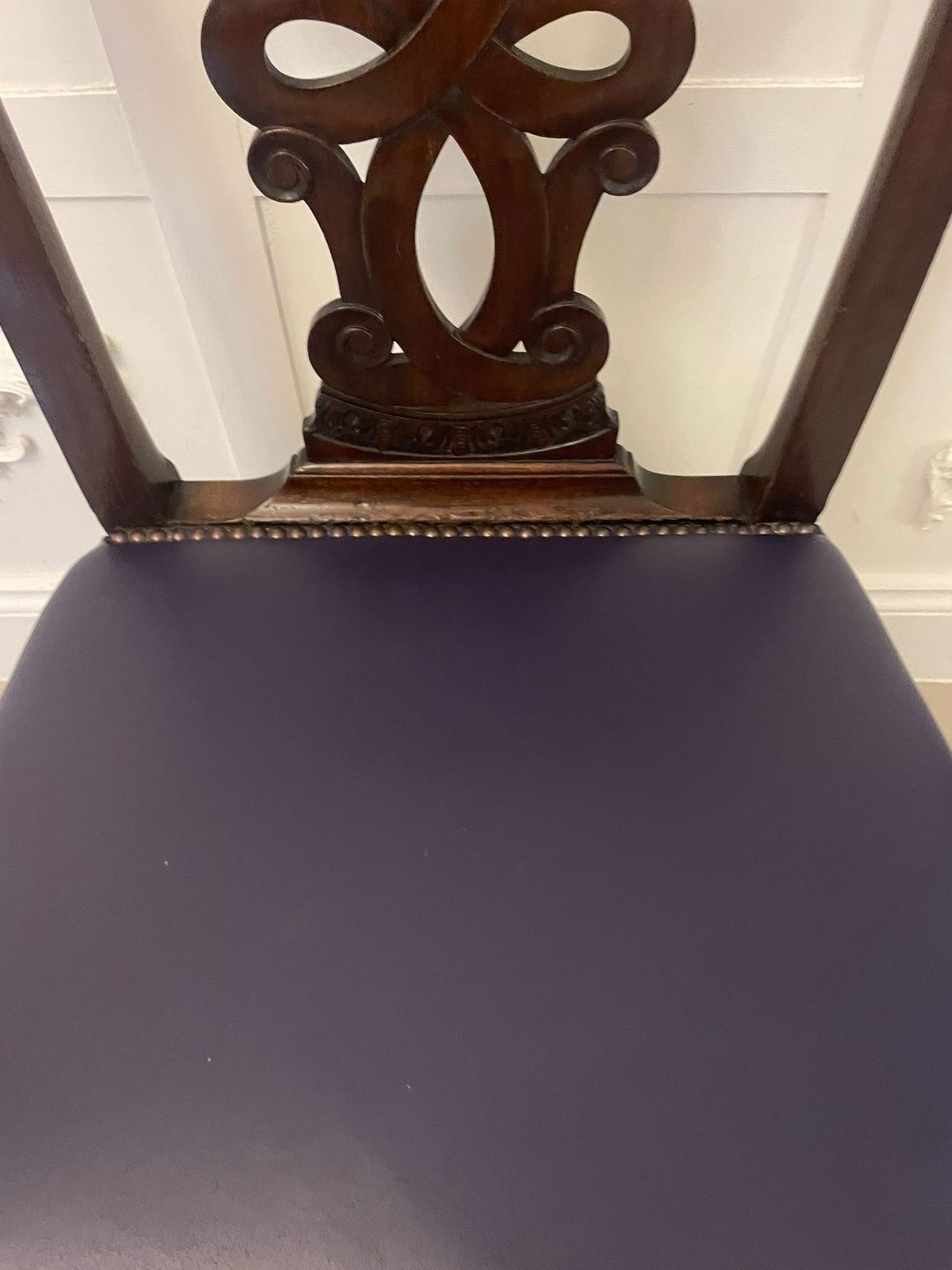 photo buy Outstanding Quality Set Of 8 Antique 19th Century Carved Mahogany Dining Chairs