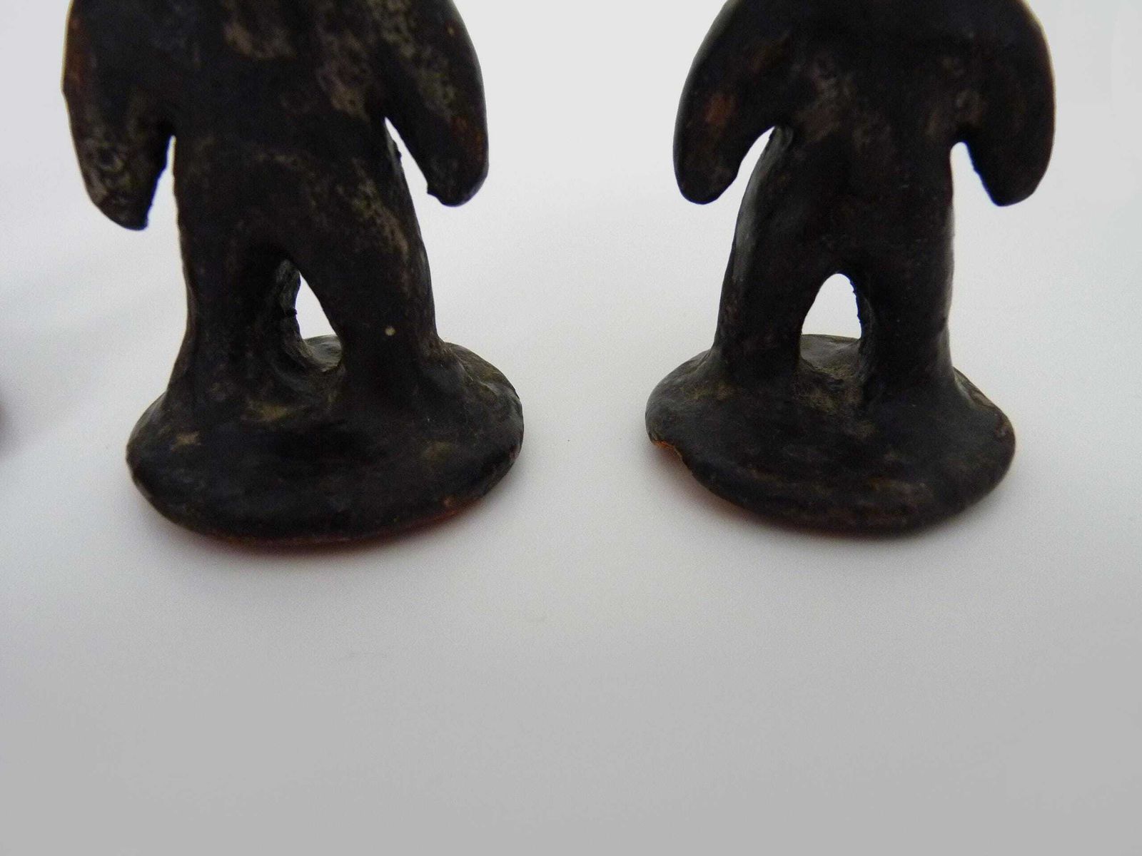 Set Of 4 Brutalist African Style Terracotta Sculptures. 60s photo buy